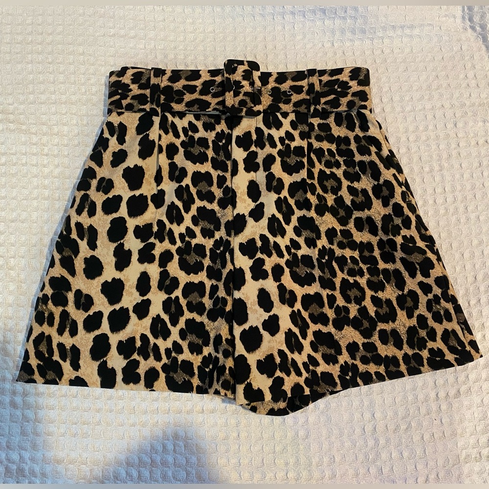 Zara cheetah shorts